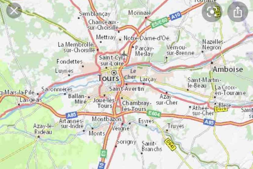Charmant Appartement En Bord De Cher Saint-Avertin Kültér fotó